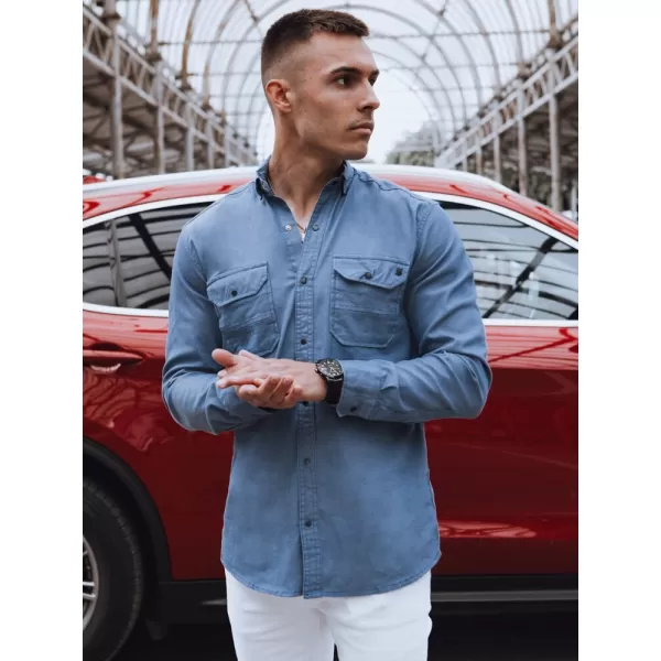  Pánska košeľa DSTREET DX2581 MODRÁ 