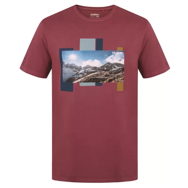  Pánske tričko HUSKY TEE SKYLINE M BORDÓ 