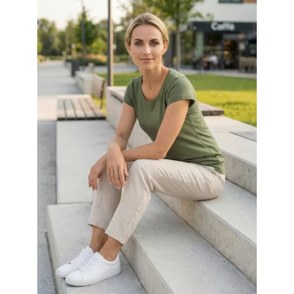  Dámske tričko ALTISPORT NP/ALW021 KHAKI 