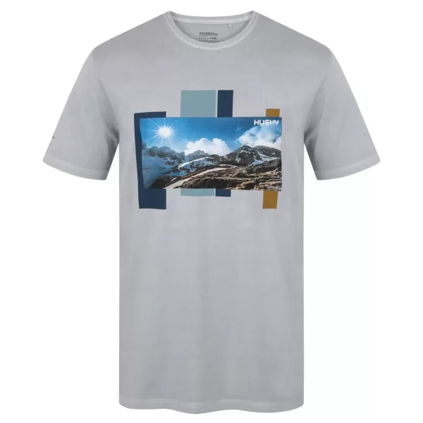  Tričko HUSKY TEE SKYLINE M SVETLOŠEDÝ 
