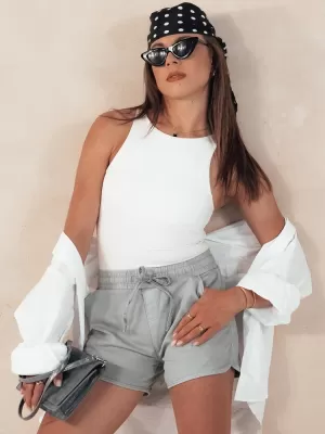Dámske šortky dstreet Citechic SY0349 svetlo šedá