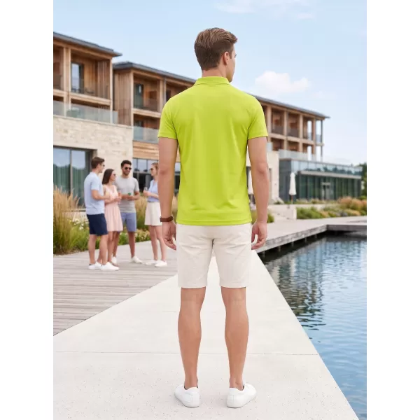  Pánske tričko golierom ALTISPORT NoPrint NP/ALM712 LIME 