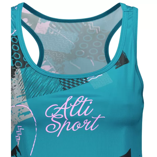  Dámske funkčné tielko premium ALTISPORT VOJ/ALW009TIL01 EMERALD/SVETLO RUŽOVÁ 
