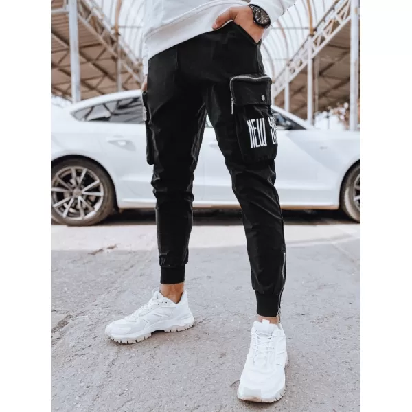  Pánske tepláky DSTREET UX4309 ČIERNA 