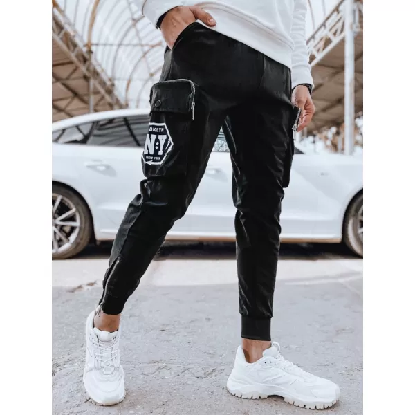  Pánske tepláky DSTREET UX4309 ČIERNA 