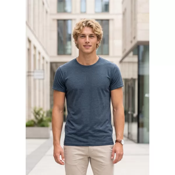  Pánske tričko ALTISPORT NoPrint NP/ALM361 TMAVÝ DENIM MELÍR 