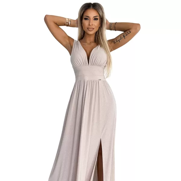  Šaty NUMOCO SUSAN 490-2 BÉŽOVÁ 