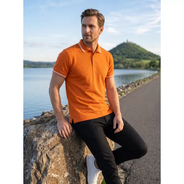  Pánske tričko s golierom ALTISPORT NoPrint NP/ALM912 oranžová 