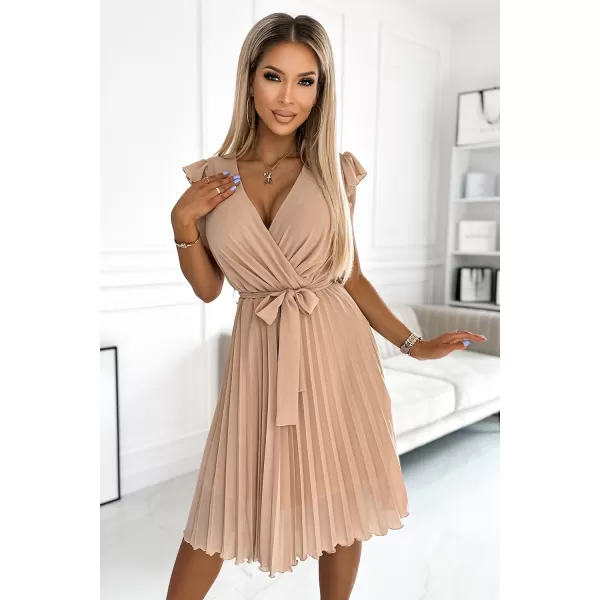  Dámske šaty Numoco Polina 374-5 béžová 