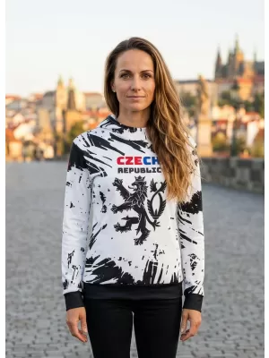 Dámska funkčná mikina premium ALTISPORT VOJ/ALW036MI01 ABSTRAKCIA biela