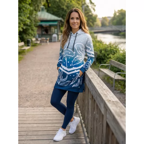  Dámska funkčná mikina premium ALTISPORT VOJ/ALW045MI03 NÁMORNÁ MODRÁ/BIELA 