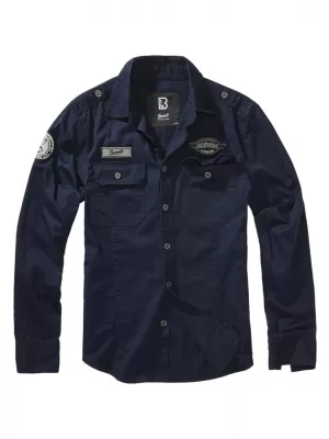 Pánska košeľa Brandit Luis Vintage BD4023 Navy