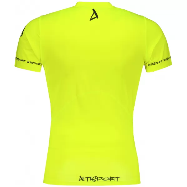  Pánske funkčné kompresné tričko s krátkym rukávom premium ALTISPORT VOJ/ALM000TR04 NEON YELLOW 