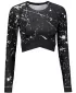 Dámsky funkčný crop top s dlhým rukávom premium ALTISPORT VOJ/ALW034TR04 čierna