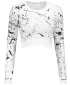 Dámsky funkčný crop top s dlhým rukávom premium ALTISPORT VOJ/ALW034TR04 biela