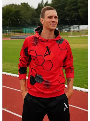 Pánska prémiová funkčná mikina ALTISPORT VOJ/ALM037MI01 ČERVENÁ