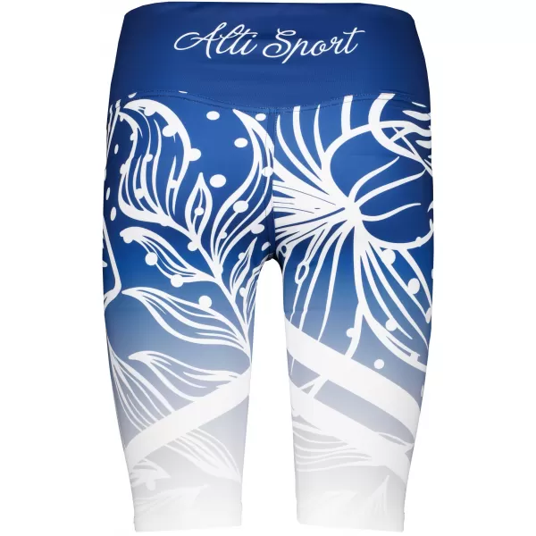  Dámske funkčné legíny nad kolená premium ALTISPORT VOJ/ALW045LEG02 NÁMORNÁ MODRÁ/BIELA 
