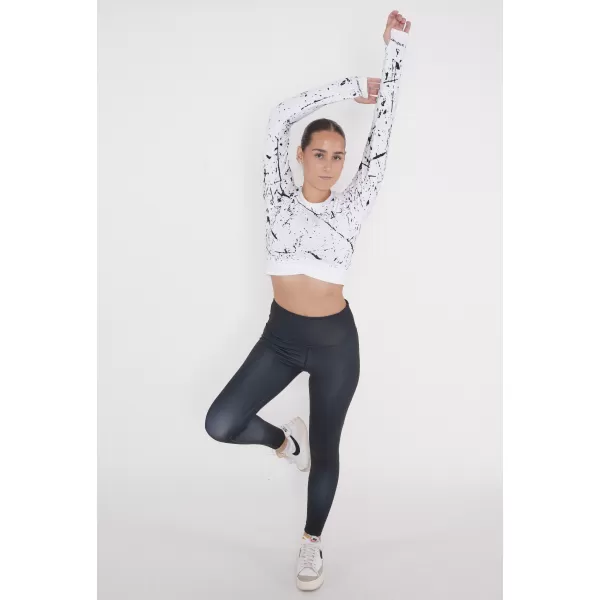  Dámsky funkčný crop top s dlhým rukávom premium ALTISPORT VOJ/ALW034TR04 biela 