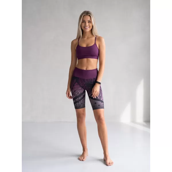  Dámske funkčné legíny nad kolená premium ALTISPORT VOJ/ALW045LEG02 FIALOVÁ/ČIERNA 
