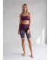 Dámske funkčné legíny nad kolená premium ALTISPORT VOJ/ALW045LEG02 FIALOVÁ/ČIERNA