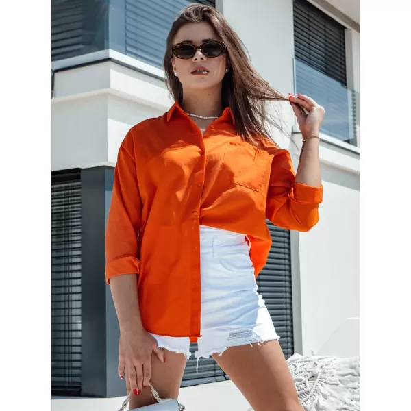  Dámska košeľa DSTREET TRENDSET DY0436 ORANŽOVÁ 