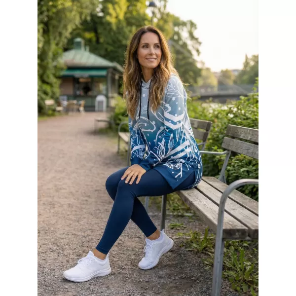  Dámska funkčná mikina premium ALTISPORT VOJ/ALW045MI03 NÁMORNÁ MODRÁ/BIELA 