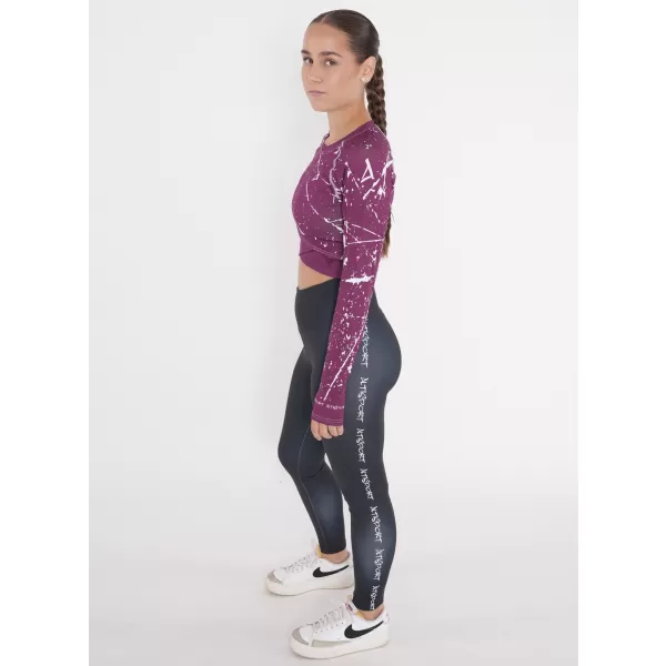  Dámsky funkčný crop top s dlhým rukávom premium ALTISPORT VOJ/ALW034TR04 FUCHSIOVÁ 