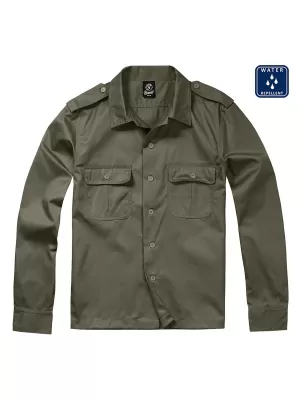 Pánska košeľa Brandinit US BD4102 Olive