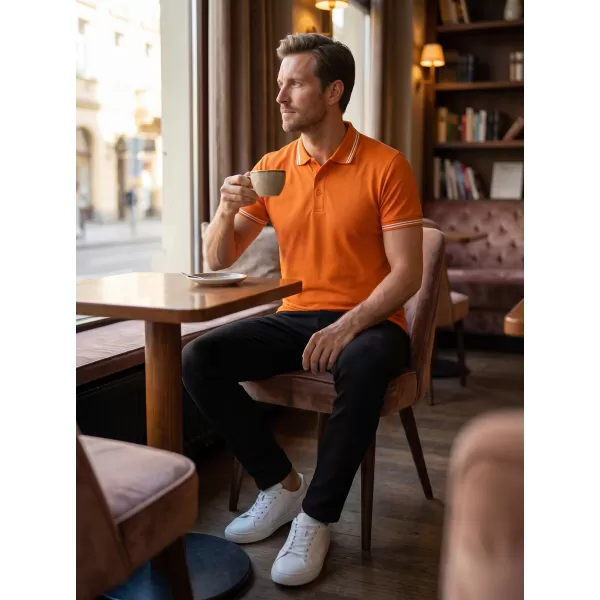 Pánske tričko s golierom ALTISPORT NoPrint NP/ALM912 oranžová 