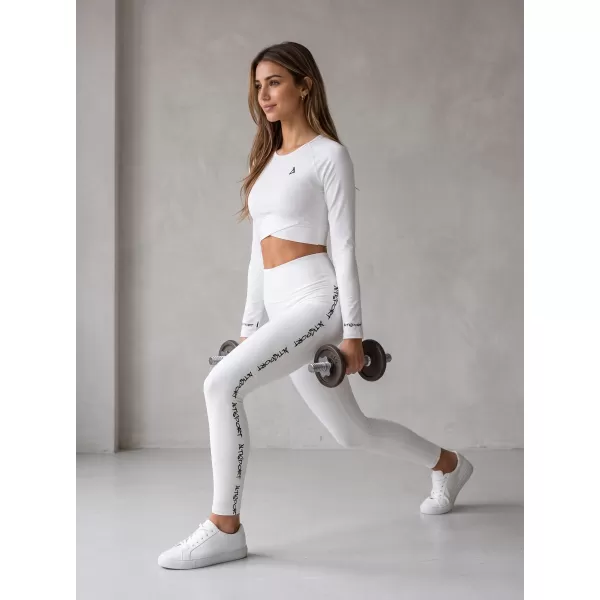  Dámsky prémiový funkčný crop top s dlhým rukávom ALTISPORT VOJ/ALW000TR04 BIELA 