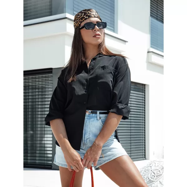  Dámska košeľa DSTREET ELEGANZZA DY0437 ČIERNA 