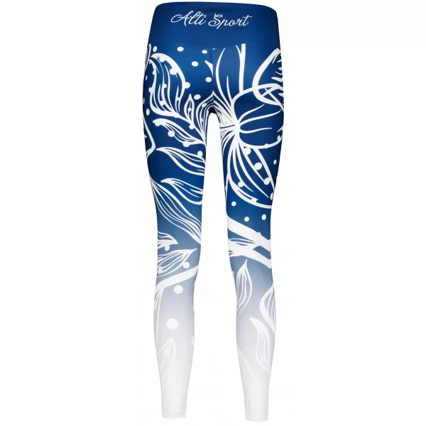  Dámske dlhé funkčné legíny premium ALTISPORT VOJ/ALW045LEG01 NÁMORNÁ MODRÁ/BIELA 