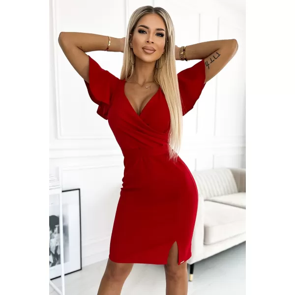  Šaty NUMOCO NINA 479-3 ČERVENÁ 