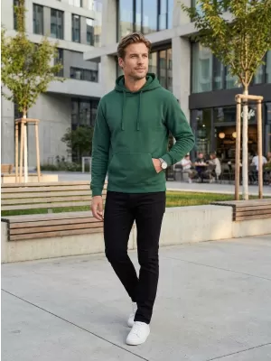 Pánska mikina ALTISPORT NoPrint NP/ALM679NJ DARK GREEN