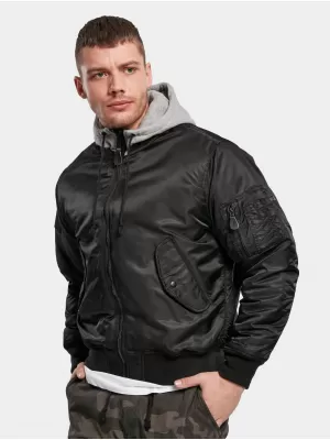 Pánska bunda BRANDIT HOODED MA BD3150 BLACK/GREY