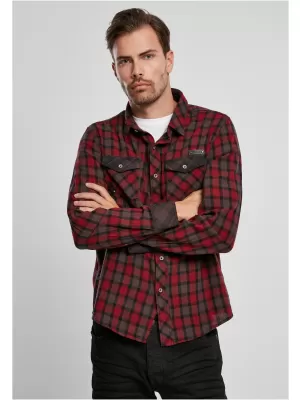 Pánska košeľa BRANDIT DUNCAN CHECKED BD4016 RED/BROWN