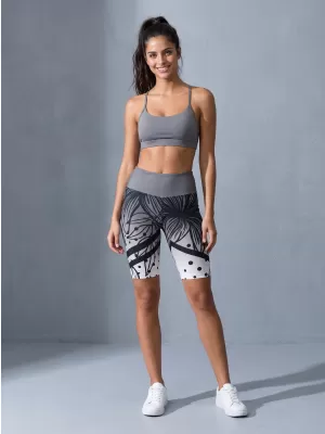 Dámske funkčné legíny nad kolená premium ALTISPORT VOJ/ALW045LEG02 ČIERNOBIELA