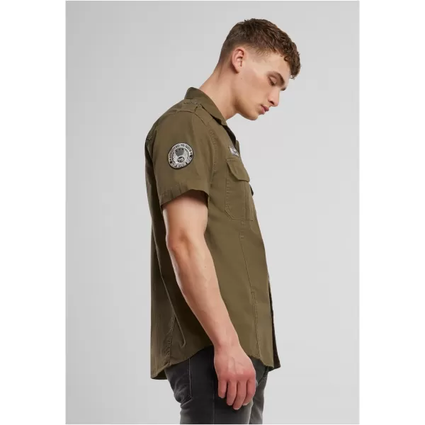  Pánska košeľa Brandit Luis Vintage BD4033 Olive 