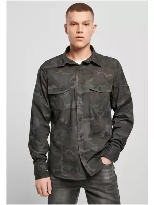 Pánska košeľa Brandit Slim Worker BD4005 Olive Camo