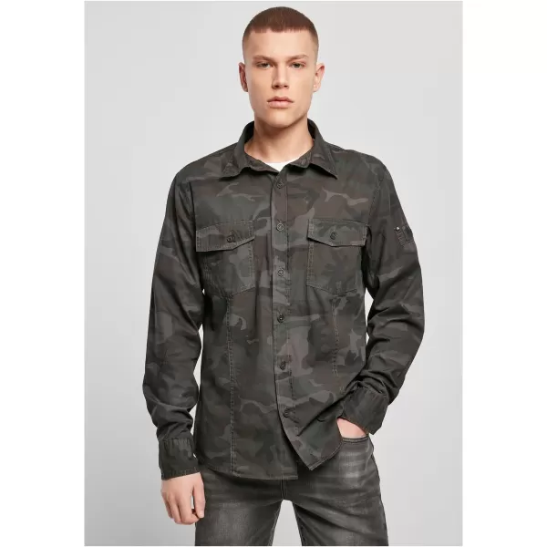  Pánska košeľa Brandit Slim Worker BD4005 Olive Camo 