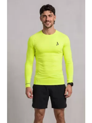 Pánske funkčné kompresné tričko premium ALTISPORT VOJ/ALM000TR03 NEON YELLOW