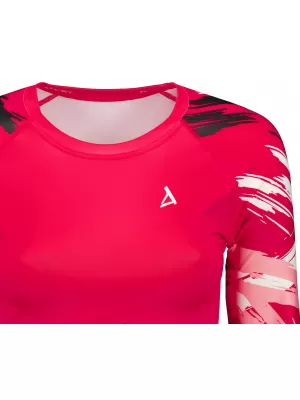 Dámsky prémiový funkčný crop top s dlhým rukávom ALTISPORT VOJ/ALW039TR04 VIVA PURPUROVÁ