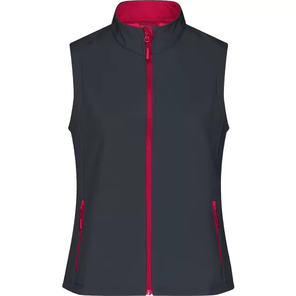  Dámska softshellová vesta ALTISPORT NoPrint NP/ALW7211NJ IRON GREY/RED 