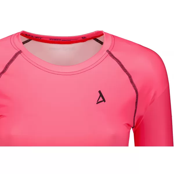  Dámsky prémiový funkčný crop top s dlhým rukávom ALTISPORT VOJ/ALW000TR04 FLUO RUŽOVÁ 