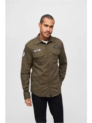 Pánska košeľa BRANDIT LUIS VINTAGE BD4023 OLIVE