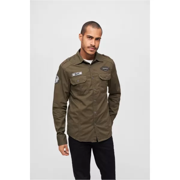  Pánska košeľa BRANDIT LUIS VINTAGE BD4023 OLIVE 