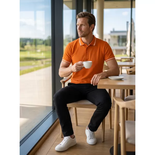  Pánske tričko s golierom ALTISPORT NoPrint NP/ALM912 oranžová 