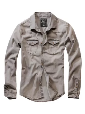 Pánska košeľa Brandit Riley Denim BD4020 GRAY