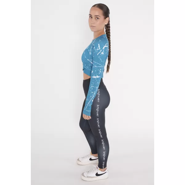  Dámsky funkčný crop top s dlhým rukávom premium ALTISPORT VOJ/ALW034TR04 EMERALD 