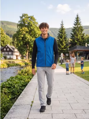 Pánska softshellová vesta ALTISPORT NoPrint NP/ALM8211NJ NAUTIC BLUE/NAVY